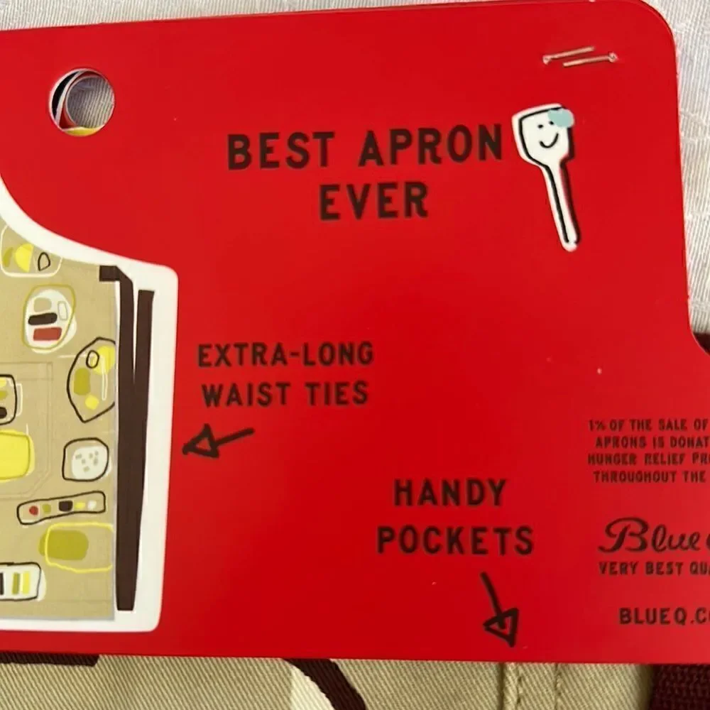 Blue Q Cotton Apron Cooking Makes Me Thirsty Wine